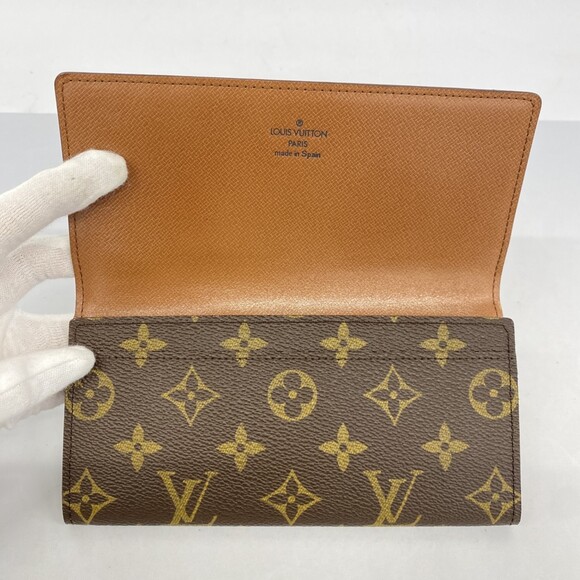 Louis Vuitton Monogram Long Wallet, Porte Yen 3 Carte Credit, M61818, Brown, ...